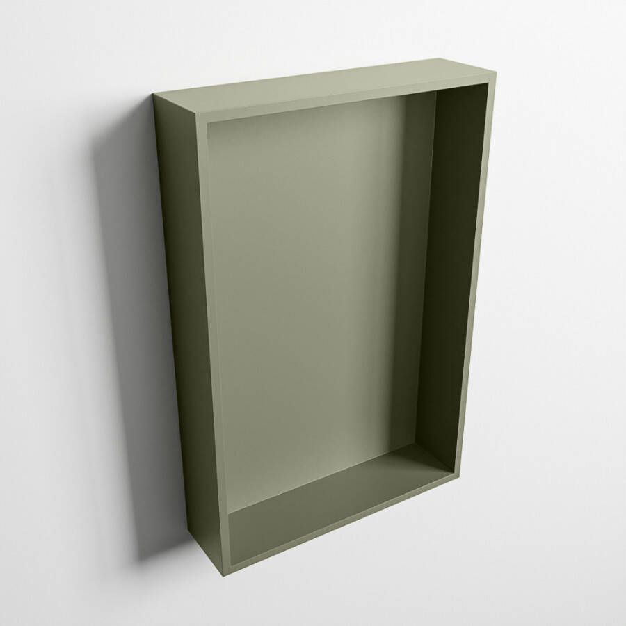 Mondiaz EASY Nis 44 5x29 5cm in solid surface kleur Army | Army. 1 vak geschikt voor in- of opbouw - Foto 2