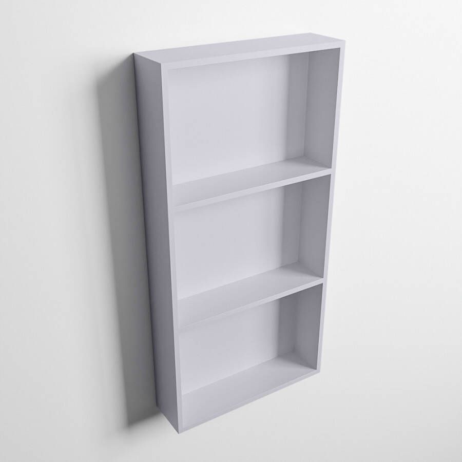 Mondiaz Easy nis 29.5x59.5x8cm voor Inbouw opbouw 3 open vakken Solid surface Cale Cale M80035Cale Cale - Foto 2