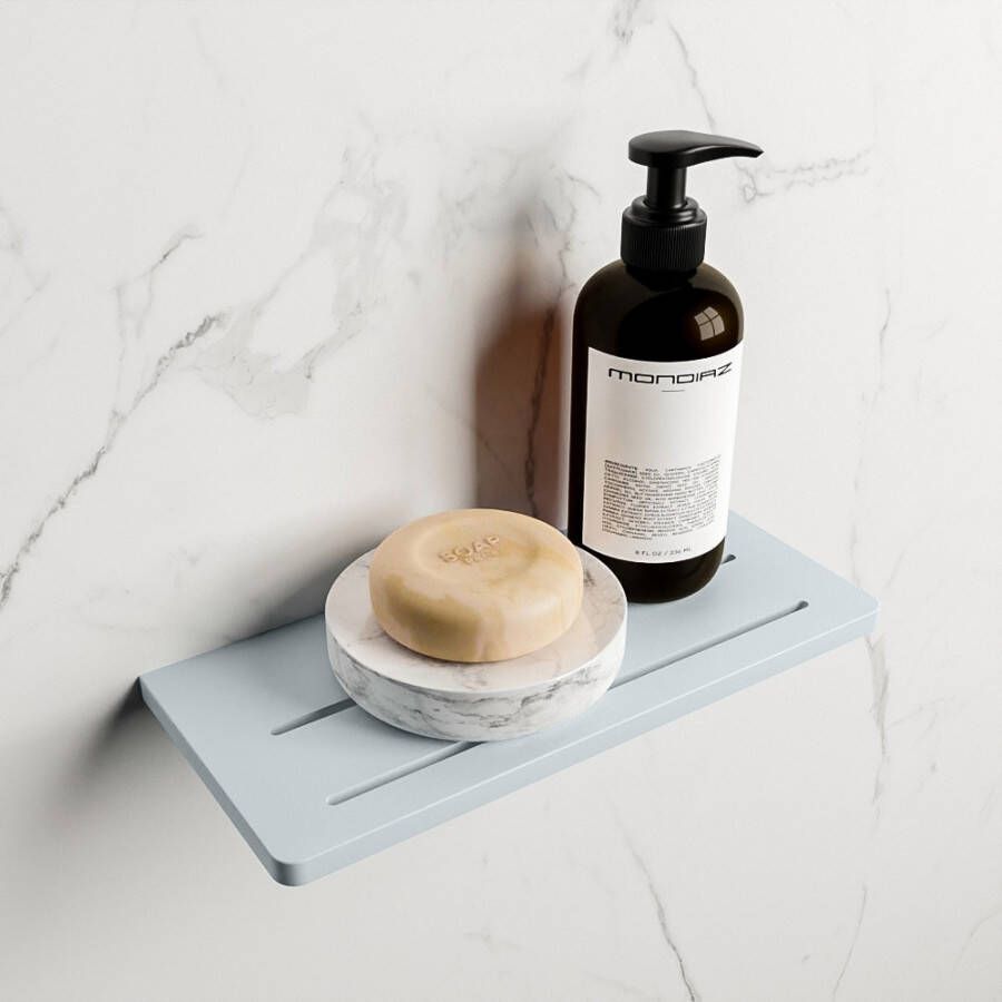 Mondiaz Easy Plancet 14x31x1.2cm opbouw Solid surface Clay mat M80184Clay - Foto 2