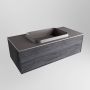 Mondiaz ERIN 100cm badmeubelset onderkast kleur Antracite met 1 lade Wastafel RIDGE midden zonder kraangaten kleur Dark grey ERIN12009 - Thumbnail 3