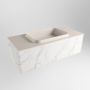 Mondiaz ERIN 100cm badmeubelset onderkast kleur carrara met 1 lade Wastafel RIDGE midden 1 kraangat kleur Linen ERIN12962 - Thumbnail 3