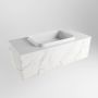 Mondiaz ERIN 100cm badmeubelset onderkast kleur carrara met 1 lade Wastafel RIDGE midden zonder kraangaten kleur Talc ERIN10717 - Thumbnail 3