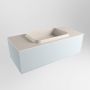 Mondiaz ERIN 100cm badmeubelset onderkast kleur Clay met 1 lade Wastafel RIDGE midden zonder kraangaten kleur Linen ERIN12383 - Thumbnail 3