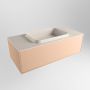 Mondiaz ERIN 100cm badmeubelset onderkast kleur Rosee met 1 lade Wastafel RIDGE midden zonder kraangaten kleur Linen ERIN12723 - Thumbnail 2