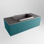Mondiaz ERIN 100cm badmeubelset onderkast kleur Smag met 1 lade Wastafel RIDGE midden zonder kraangaten kleur Dark grey ERIN11941 - Thumbnail 3