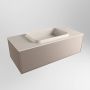 Mondiaz ERIN 100cm badmeubelset onderkast kleur Smoke met 1 lade Wastafel RIDGE midden 1 kraangat kleur Linen ERIN12418 - Thumbnail 4