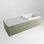 Mondiaz ERIN 120cm badmeubelset onderkast kleur Army met 1 lade Wastafel RIDGE rechts 1 kraangat kleur Talc ERIN10282 - Thumbnail 3