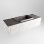 Mondiaz ERIN 120cm badmeubelset onderkast kleur carrara met 1 lade Wastafel RIDGE midden 1 kraangat kleur Dark grey ERIN12218 - Thumbnail 3