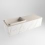 Mondiaz ERIN 120cm badmeubelset onderkast kleur carrara met 1 lade Wastafel RIDGE links 1 kraangat kleur Linen ERIN12967 - Thumbnail 3