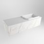 Mondiaz ERIN 120cm badmeubelset onderkast kleur carrara met 1 lade Wastafel RIDGE rechts 1 kraangat kleur Talc ERIN10724 - Thumbnail 3