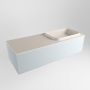 Mondiaz ERIN 120cm badmeubelset onderkast kleur Clay met 1 lade Wastafel RIDGE rechts zonder kraangaten kleur Linen ERIN12387 - Thumbnail 3