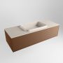 Mondiaz ERIN 120cm badmeubelset onderkast kleur Rust met 1 lade Wastafel RIDGE midden zonder kraangaten kleur Linen ERIN12555 - Thumbnail 3
