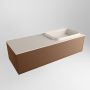 Mondiaz ERIN 120cm badmeubelset onderkast kleur Rust met 1 lade Wastafel RIDGE rechts 1 kraangat kleur Linen ERIN12560 - Thumbnail 3