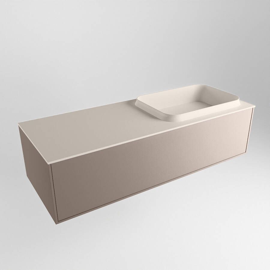 Mondiaz Erin badmeubel 120cm Smoke Ridge wastafel Linen Rechts met 1 kraangat