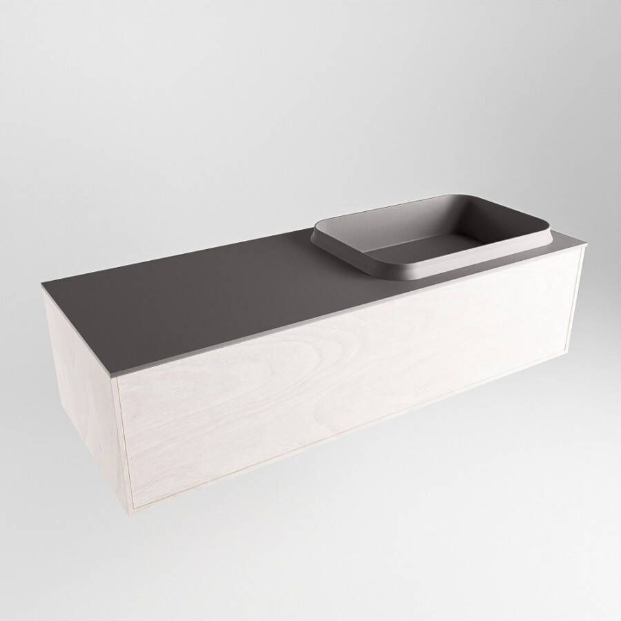 Mondiaz Erin badmeubel 120cm Underlayment Ridge wastafel Dark Grey Rechts zonder kraangat