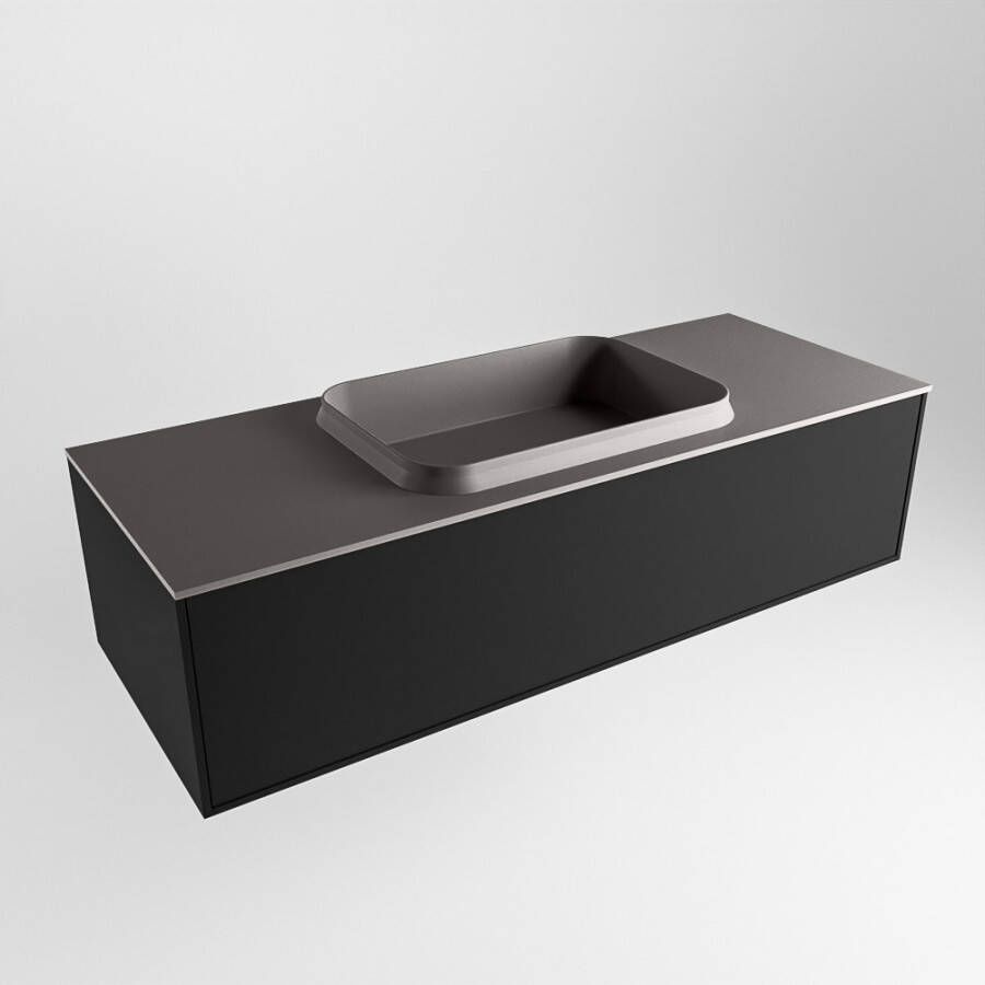 Mondiaz Erin badmeubel 120cm Urban Ridge wastafel Dark Grey Midden zonder kraangat