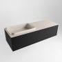 Mondiaz ERIN 120cm badmeubelset onderkast kleur Urban met 1 lade Wastafel RIDGE links zonder kraangaten kleur Linen ERIN12284 - Thumbnail 3