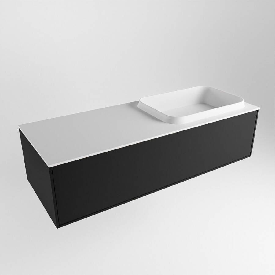 Mondiaz Erin badmeubel 120cm Urban Ridge wastafel Talc Rechts zonder kraangat