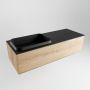 Mondiaz Badkamermeubelset Erin 120 cm met 1 Lade met RIDGE Wastafel Links Urban Zonder Kraangaten Greeploos Mat Washed Oak - Thumbnail 3