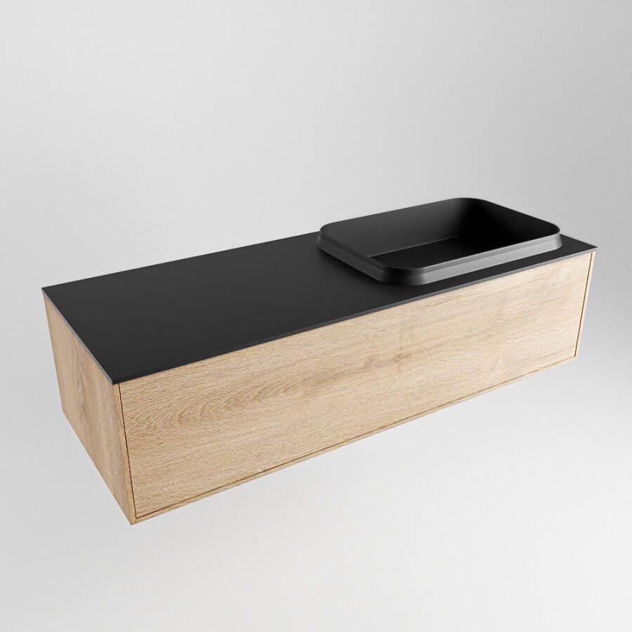 Mondiaz Erin badmeubel 120cm Washed Oak Ridge wastafel Urban Rechts zonder kraangat