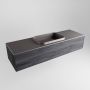 Mondiaz ERIN 150cm badmeubelset onderkast kleur Antracite met 1 lade Wastafel RIDGE midden 1 kraangat kleur Dark grey ERIN12021 - Thumbnail 3