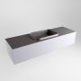 Mondiaz ERIN 150cm badmeubelset onderkast kleur Cale met 1 lade Wastafel RIDGE midden zonder kraangaten kleur Dark grey ERIN11711 - Thumbnail 3
