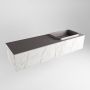 Mondiaz ERIN 150cm badmeubelset onderkast kleur carrara met 2 lades Wastafel RIDGE rechts zonder kraangaten kleur Dark grey ERIN12234 - Thumbnail 3