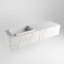 Mondiaz ERIN 150cm badmeubelset onderkast kleur carrara met 2 lades Wastafel RIDGE links zonder kraangaten kleur Talc ERIN10737 - Thumbnail 3