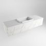 Mondiaz ERIN 150cm badmeubelset onderkast kleur carrara met 1 lade Wastafel RIDGE midden zonder kraangaten kleur Talc ERIN10725 - Thumbnail 3