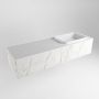 Mondiaz ERIN 150cm badmeubelset onderkast kleur carrara met 2 lades Wastafel RIDGE rechts zonder kraangaten kleur Talc ERIN10738 - Thumbnail 3