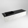 Mondiaz ERIN 150cm badmeubelset onderkast kleur carrara met 1 lade Wastafel RIDGE links 1 kraangat kleur Urban ERIN11478 - Thumbnail 3