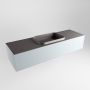 Mondiaz ERIN 150cm badmeubelset onderkast kleur Clay met 1 lade Wastafel RIDGE midden zonder kraangaten kleur Dark grey ERIN11643 - Thumbnail 3