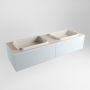 Mondiaz ERIN 150cm badmeubelset onderkast kleur Clay met 2 lades Wastafel RIDGE dubbel 2 kraangaten kleur Linen ERIN12408 - Thumbnail 3
