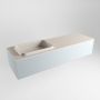 Mondiaz ERIN 150cm badmeubelset onderkast kleur Clay met 1 lade Wastafel RIDGE links zonder kraangaten kleur Linen ERIN12392 - Thumbnail 3