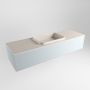 Mondiaz ERIN 150cm badmeubelset onderkast kleur Clay met 1 lade Wastafel RIDGE midden zonder kraangaten kleur Linen ERIN12391 - Thumbnail 3