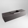 Mondiaz Badkamermeubelset Erin 150 cm met 1 Lade met RIDGE Wastafel Midden Dark grey Zonder Kraangaten Greeploos Mat Dark Grey - Thumbnail 3