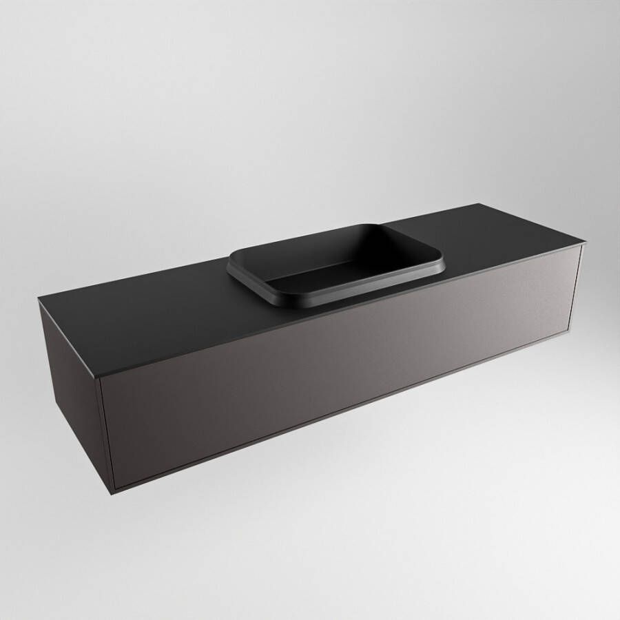 Mondiaz Erin badmeubel 150cm Dark Grey Ridge wastafel Urban Midden zonder kraangat