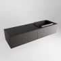Mondiaz ERIN 150cm badmeubelset onderkast kleur Dark grey met 2 lades Wastafel RIDGE rechts 1 kraangat kleur Urban ERIN11013 - Thumbnail 3