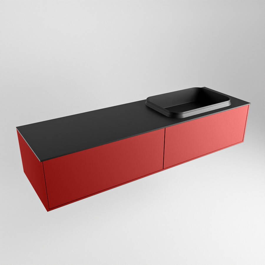 Mondiaz Erin badmeubel 150cm Fire Ridge wastafel Urban Rechts met 1 kraangat