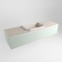 Mondiaz ERIN 150cm badmeubelset onderkast kleur Greey met 1 lade Wastafel RIDGE midden 1 kraangat kleur Linen ERIN12361 - Thumbnail 3