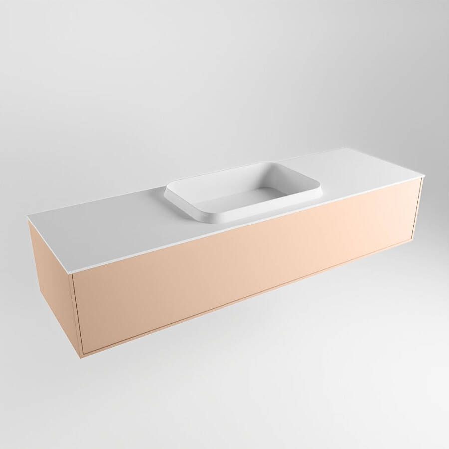 Mondiaz Erin badmeubel 150cm Rosee Ridge wastafel Talc Midden met 1 kraangat