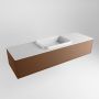 Mondiaz ERIN 150cm badmeubelset onderkast kleur Rust met 1 lade Wastafel RIDGE midden 1 kraangat kleur Talc ERIN10321 - Thumbnail 4
