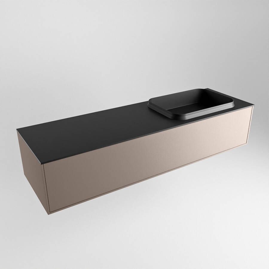 Mondiaz Erin badmeubel 150cm Smoke Ridge wastafel Urban Rechts met 1 kraangat