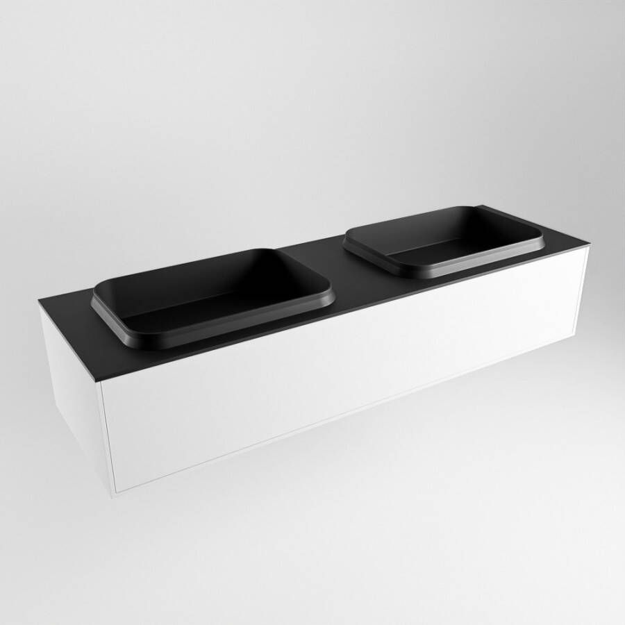 Mondiaz Erin badmeubel 150cm Talc Ridge wastafel Urban Dubbel zonder kraangat