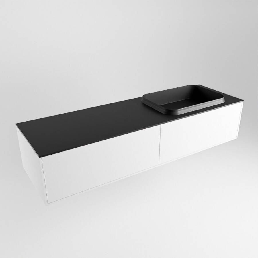 Mondiaz Erin badmeubel 150cm Talc Ridge wastafel Urban Rechts met 1 kraangat