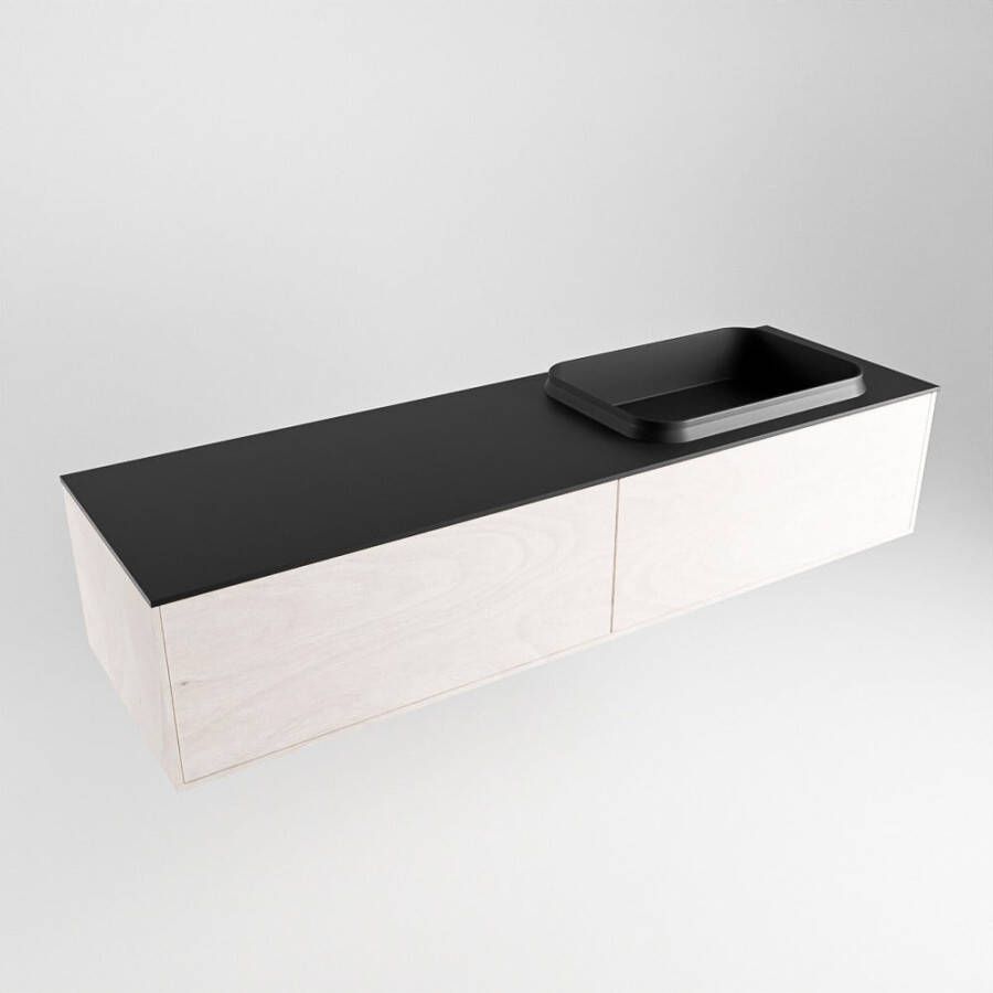 Mondiaz Erin badmeubel 150cm Underlayment Ridge wastafel Urban Rechts met 1 kraangat
