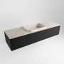 Mondiaz ERIN 150cm badmeubelset onderkast kleur Urban met 1 lade Wastafel RIDGE midden zonder kraangaten kleur Linen ERIN12289 - Thumbnail 3