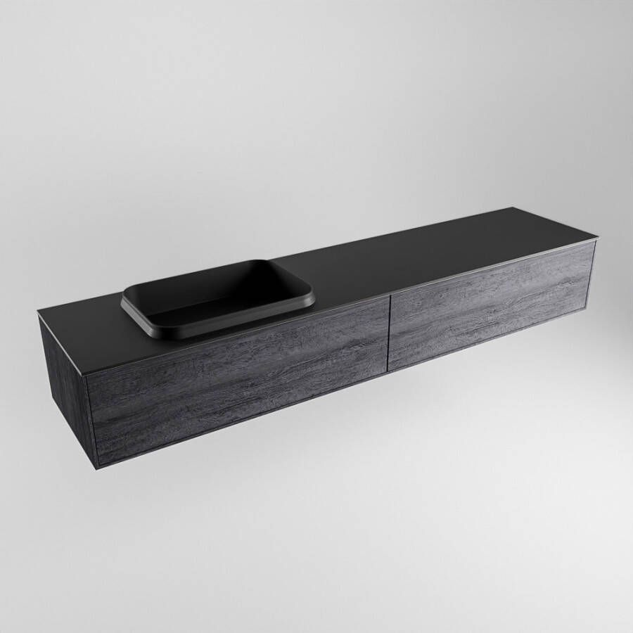 Mondiaz Erin badmeubel 200cm Antracite Ridge wastafel Urban Links zonder kraangat