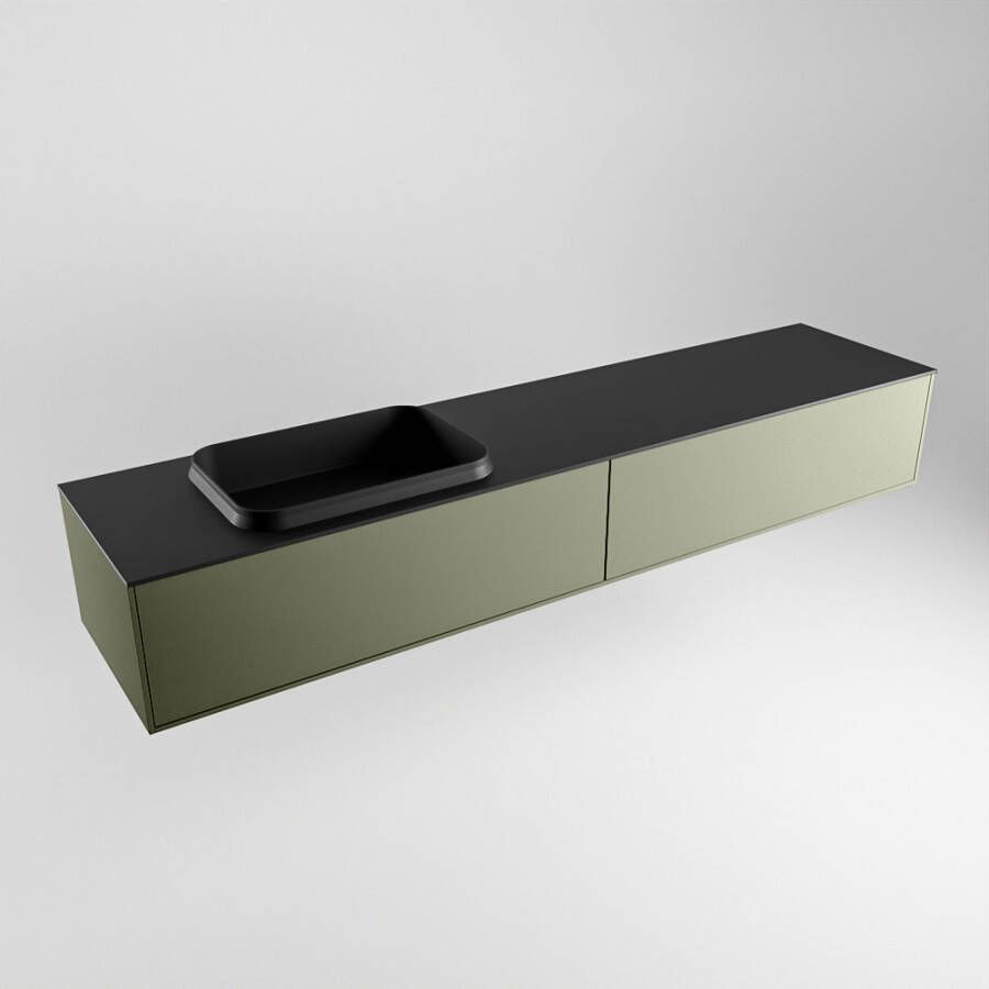 Mondiaz Erin badmeubel 200cm Army Ridge wastafel Urban Links met 1 kraangat