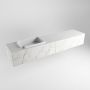 Mondiaz ERIN 200cm badmeubelset onderkast kleur carrara met 2 lades Wastafel RIDGE links 1 kraangat kleur Talc ERIN10746 - Thumbnail 3